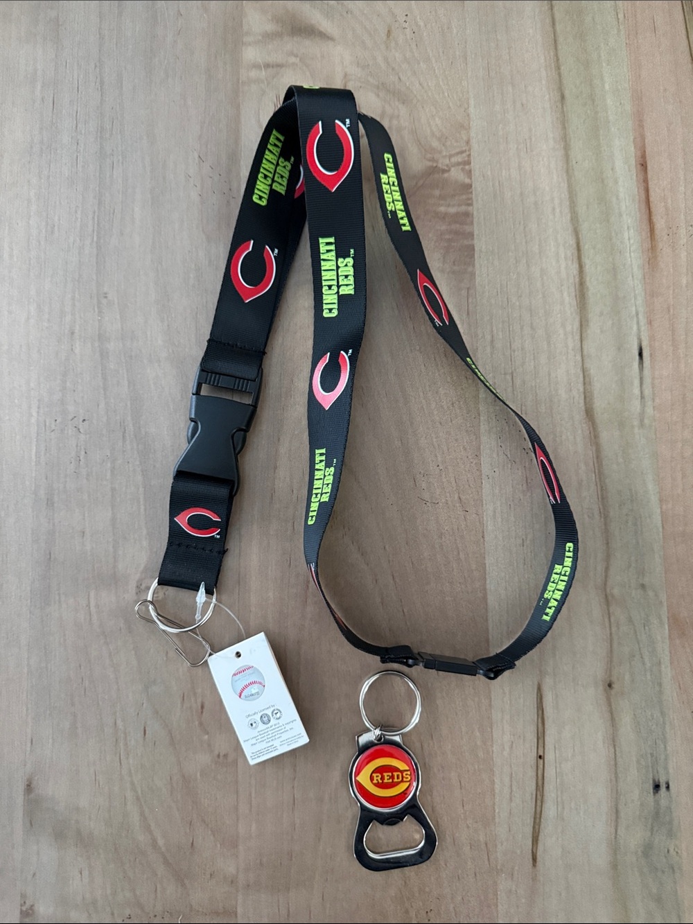 Black Lanyard with Bottle Opener Keychain